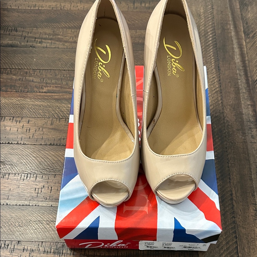 Women's Nude Peep Toe Heels